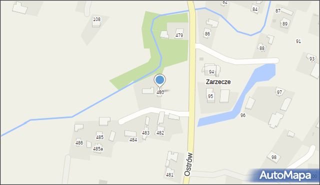 Ostrów, Ostrów, 480, mapa Ostrów