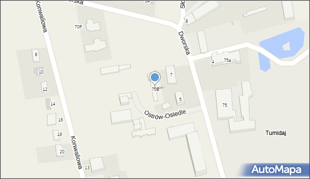 Ostrów, Ostrów, 70B, mapa Ostrów