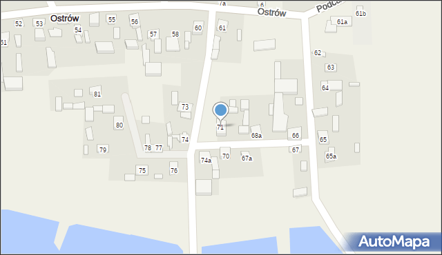 Ostrów, Ostrów, 71, mapa Ostrów