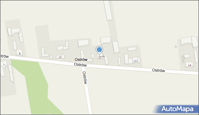 Ostrów, Ostrów, 12, mapa Ostrów