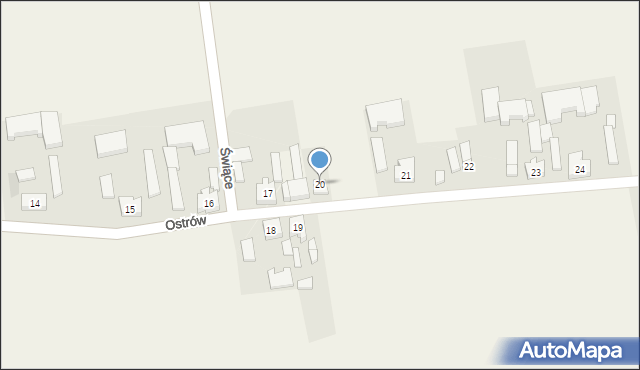 Ostrów, Ostrów, 20, mapa Ostrów