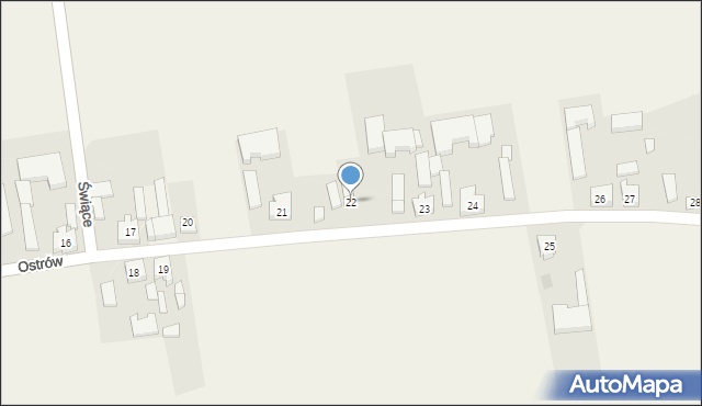 Ostrów, Ostrów, 22, mapa Ostrów