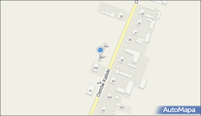 Ostrów Kaliski, Ostrów Kaliski, 39b, mapa Ostrów Kaliski