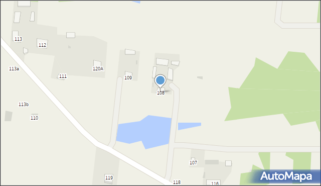 Ostrów Krupski, Ostrów Krupski, 108, mapa Ostrów Krupski