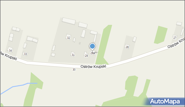 Ostrów Krupski, Ostrów Krupski, 29a, mapa Ostrów Krupski