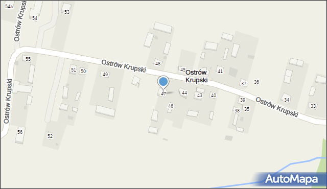 Ostrów Krupski, Ostrów Krupski, 47, mapa Ostrów Krupski