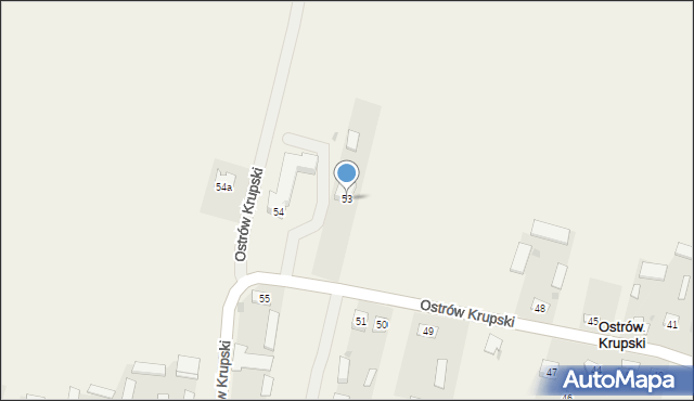 Ostrów Krupski, Ostrów Krupski, 53, mapa Ostrów Krupski
