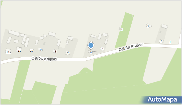 Ostrów Krupski, Ostrów Krupski, 6, mapa Ostrów Krupski