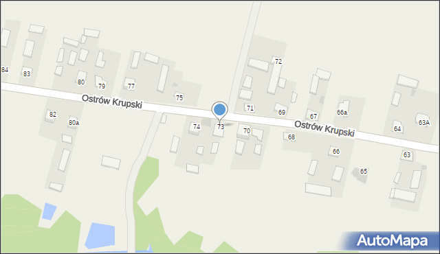 Ostrów Krupski, Ostrów Krupski, 73, mapa Ostrów Krupski