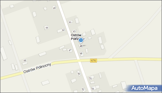 Ostrów Północny, Ostrów Północny, 46, mapa Ostrów Północny
