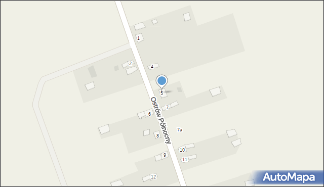 Ostrów Północny, Ostrów Północny, 5, mapa Ostrów Północny