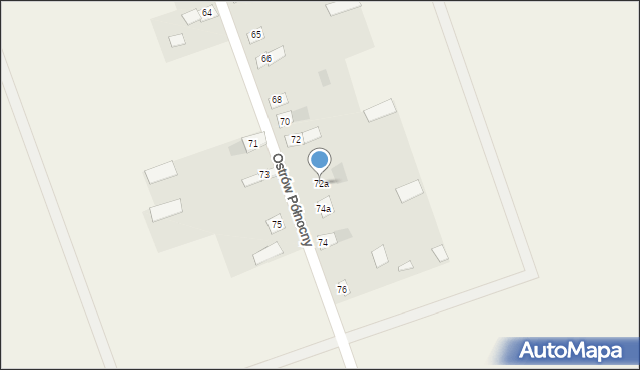 Ostrów Północny, Ostrów Północny, 72a, mapa Ostrów Północny