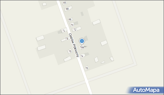Ostrów Północny, Ostrów Północny, 74a, mapa Ostrów Północny