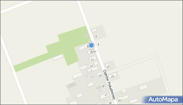 Ostrów Południowy, Ostrów Południowy, 10, mapa Ostrów Południowy