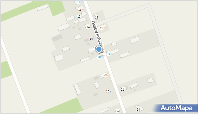 Ostrów Południowy, Ostrów Południowy, 18, mapa Ostrów Południowy