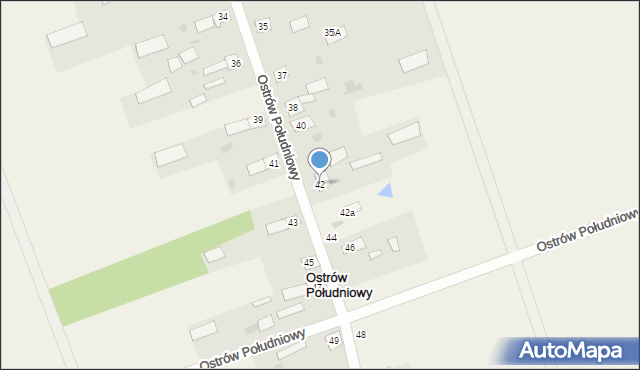 Ostrów Południowy, Ostrów Południowy, 42, mapa Ostrów Południowy