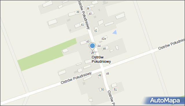 Ostrów Południowy, Ostrów Południowy, 45, mapa Ostrów Południowy