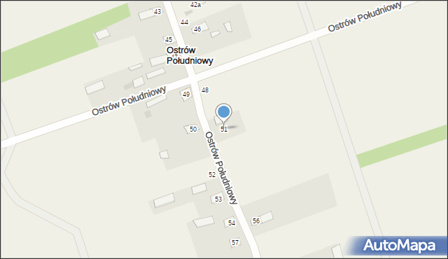 Ostrów Południowy, Ostrów Południowy, 51, mapa Ostrów Południowy
