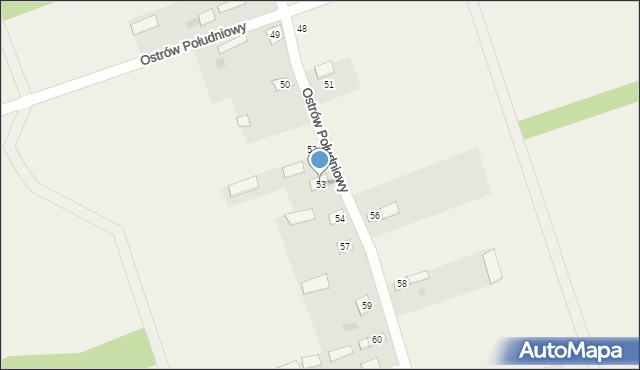 Ostrów Południowy, Ostrów Południowy, 53, mapa Ostrów Południowy