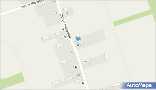Ostrów Południowy, Ostrów Południowy, 56, mapa Ostrów Południowy