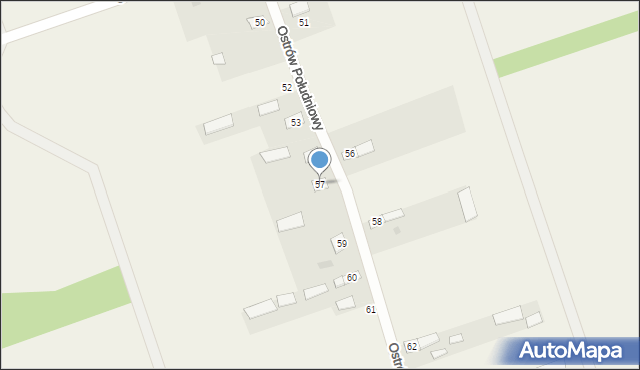 Ostrów Południowy, Ostrów Południowy, 57, mapa Ostrów Południowy