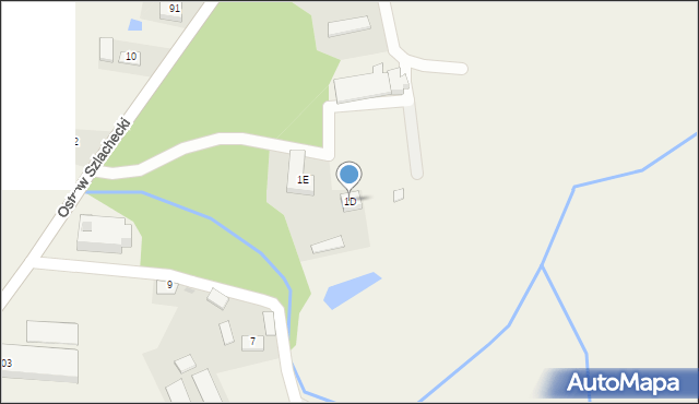 Ostrów Szlachecki, Ostrów Szlachecki, 1D, mapa Ostrów Szlachecki