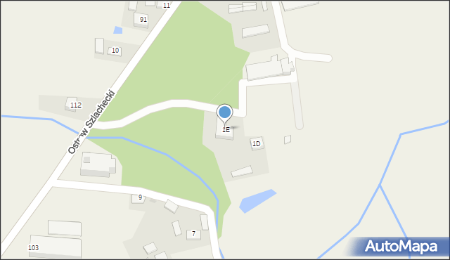 Ostrów Szlachecki, Ostrów Szlachecki, 1E, mapa Ostrów Szlachecki
