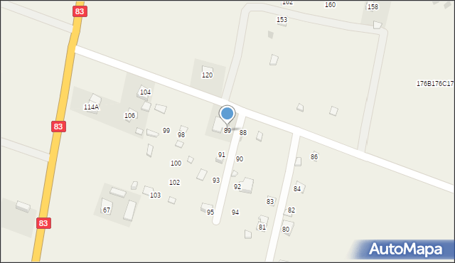 Ostrów Warcki, Ostrów Warcki, 89, mapa Ostrów Warcki