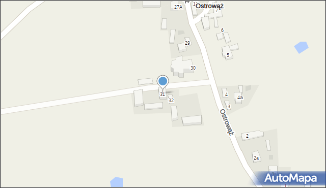 Ostrowąż, Ostrowąż, 31, mapa Ostrowąż