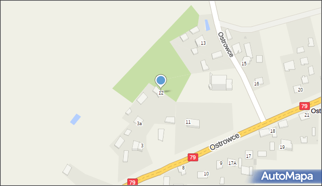 Ostrowce, Ostrowce, 12, mapa Ostrowce