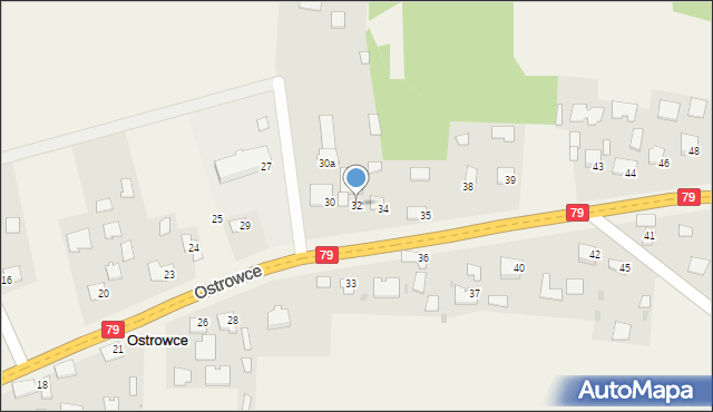 Ostrowce, Ostrowce, 32, mapa Ostrowce