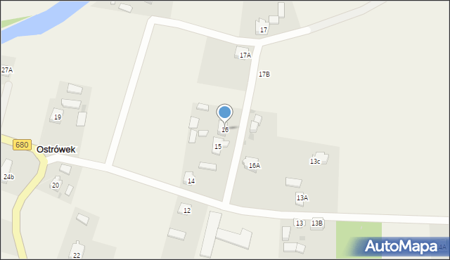 Ostrówek, Ostrówek, 16, mapa Ostrówek