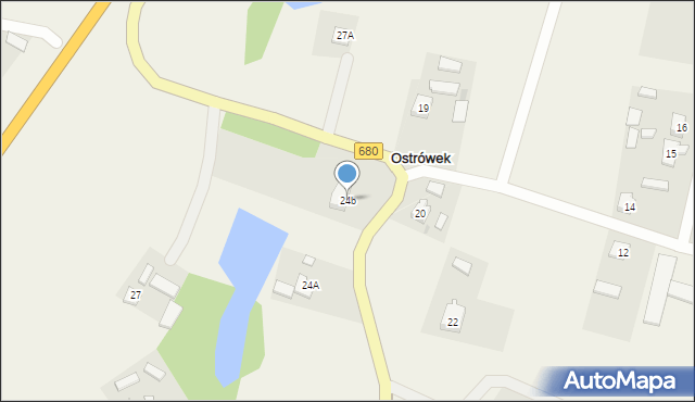 Ostrówek, Ostrówek, 24b, mapa Ostrówek