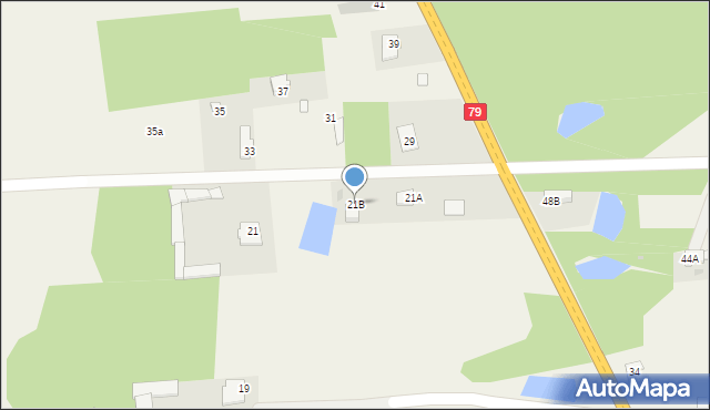 Ostrówek, Ostrówek, 21B, mapa Ostrówek