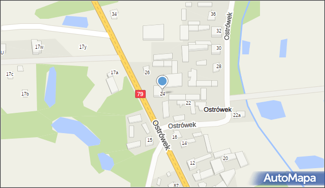 Ostrówek, Ostrówek, 24, mapa Ostrówek