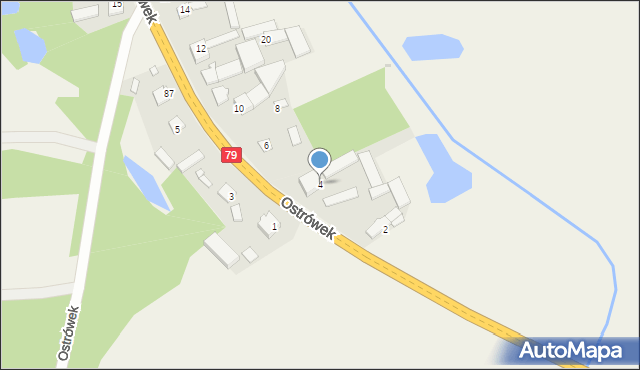 Ostrówek, Ostrówek, 4, mapa Ostrówek