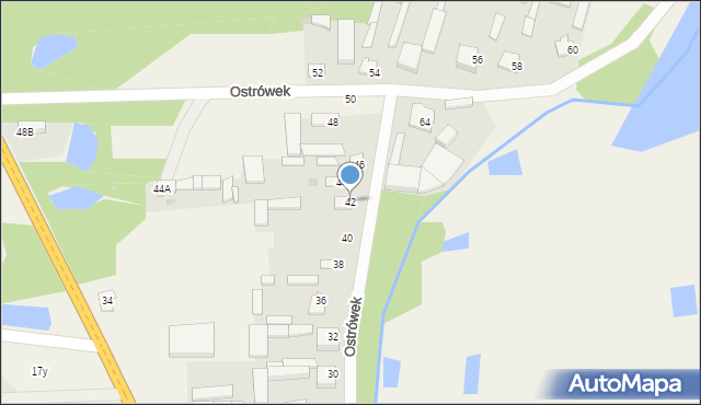 Ostrówek, Ostrówek, 42, mapa Ostrówek