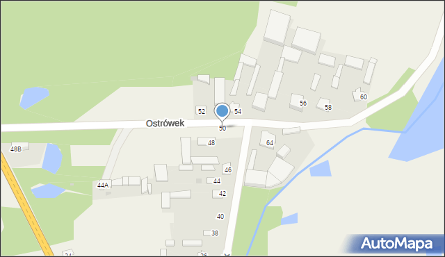 Ostrówek, Ostrówek, 50, mapa Ostrówek