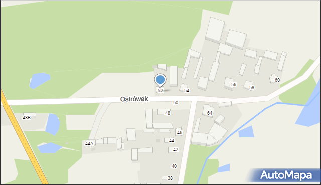 Ostrówek, Ostrówek, 52a, mapa Ostrówek