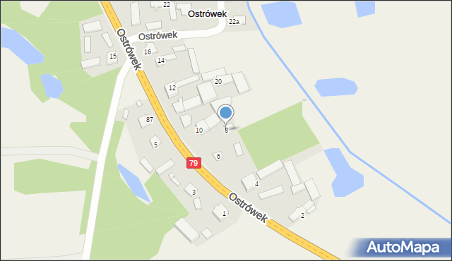 Ostrówek, Ostrówek, 8, mapa Ostrówek