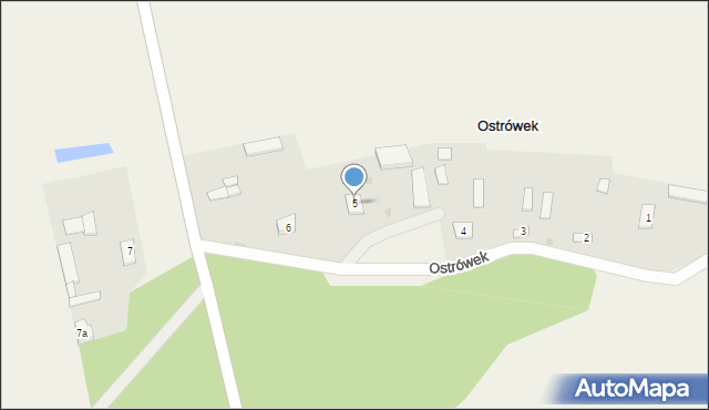 Ostrówek, Ostrówek, 5, mapa Ostrówek