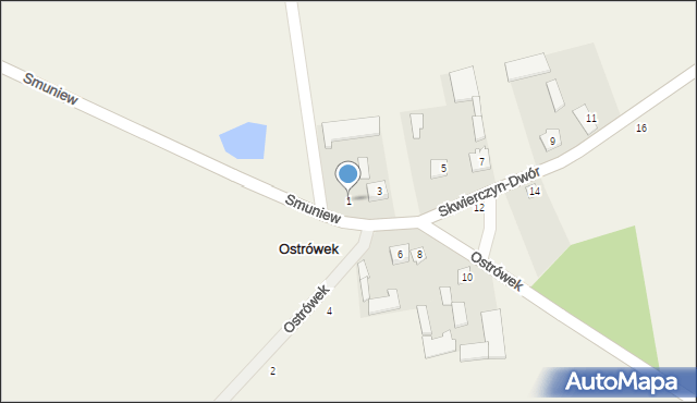 Ostrówek, Ostrówek, 1, mapa Ostrówek