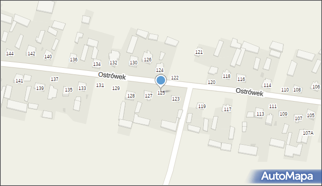 Ostrówek, Ostrówek, 125, mapa Ostrówek