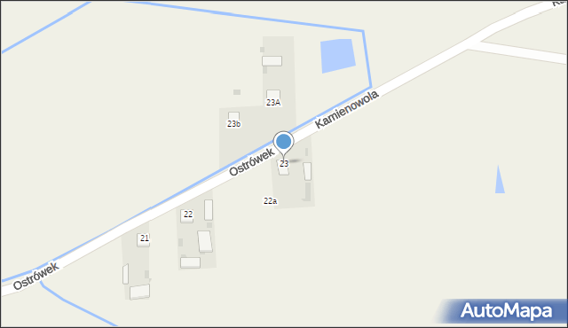 Ostrówek, Ostrówek, 23, mapa Ostrówek