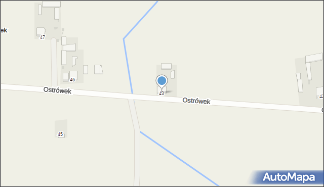 Ostrówek, Ostrówek, 43, mapa Ostrówek
