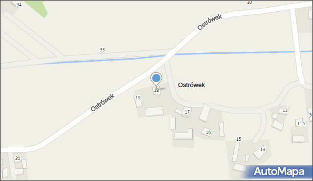 Ostrówek, Ostrówek, 18, mapa Ostrówek