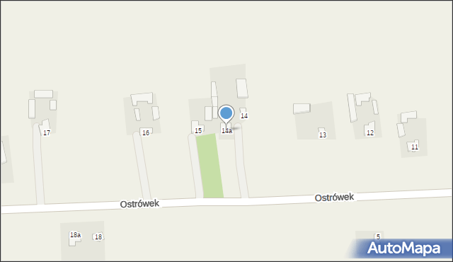 Ostrówek, Ostrówek, 14a, mapa Ostrówek