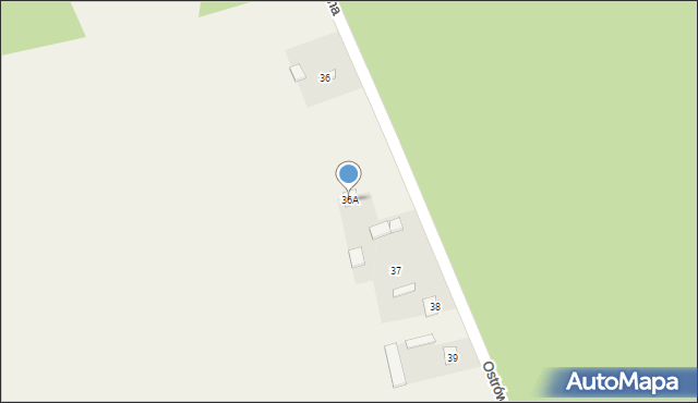 Ostrówek, Ostrówek, 36A, mapa Ostrówek