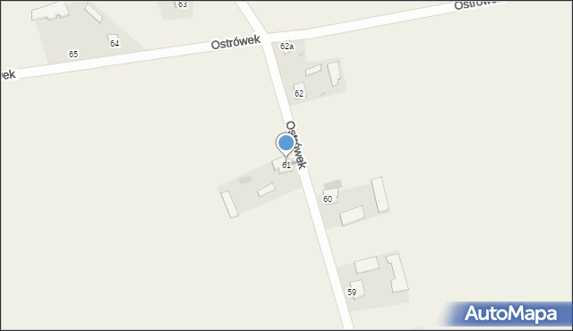 Ostrówek, Ostrówek, 61, mapa Ostrówek