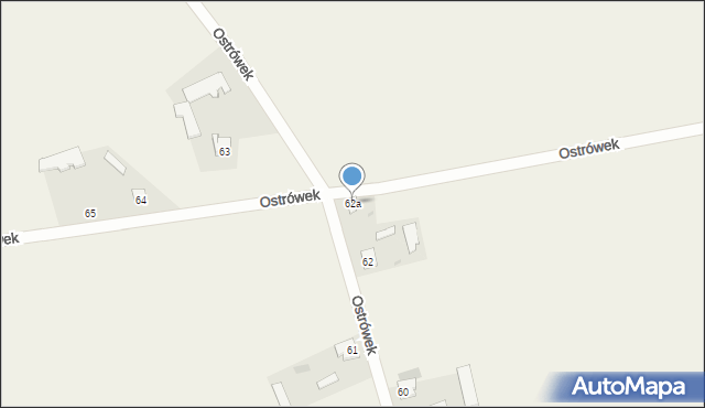 Ostrówek, Ostrówek, 62a, mapa Ostrówek